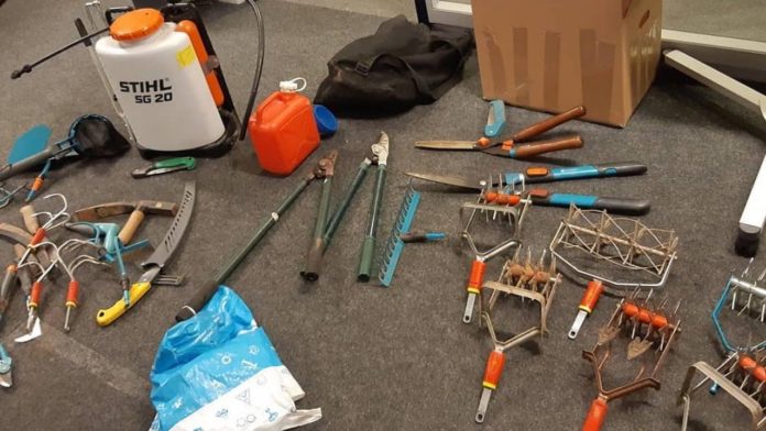 police find stolen Garden tools