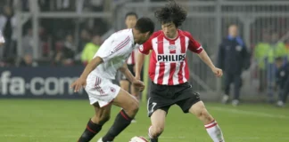 PSV playing against AC Milan