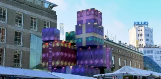 Eindhoven's new christmas parcel tower