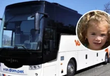 Isabella left alone in bus after trip