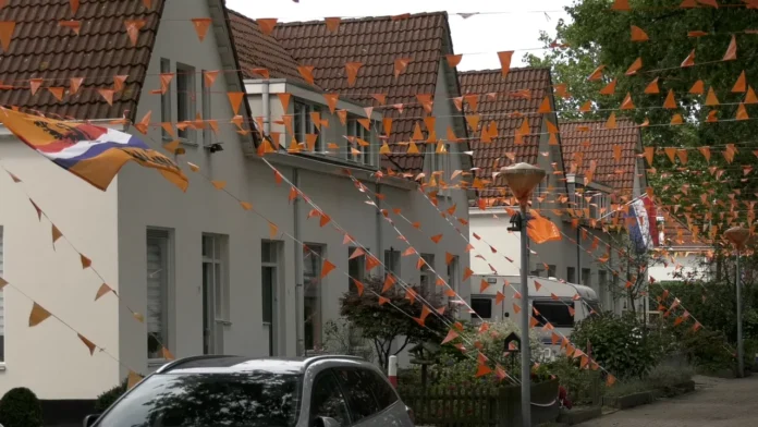 Several streets in Eindhoven turn orange for the European Football Championship.