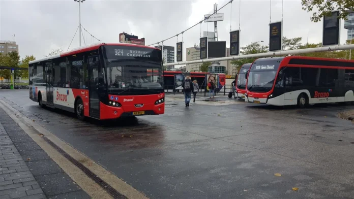 Buses in the city centre take a different route due to construction work